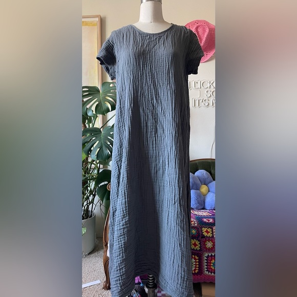 Dresses & Skirts - Gauze Cotton dress in Gray S/M